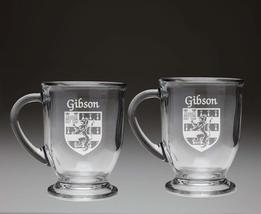 Gibson Irish Coat of Arms Glass Coffee Mugs - Set of 2 - £27.17 GBP