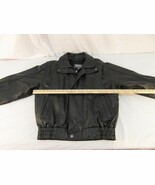 Vintage Wilson Leather Motorcycle Biker Jacket Coat Large w/ Zip in Line... - $76.49