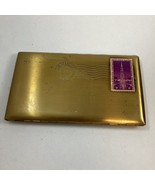 Harry Richman Postal Letter Brass Cigarette Case San Francisco 1939 Gold... - $1,604.57 MXN