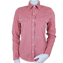 Polo Jeans Co Ralph Lauren Western Pearl Snap Shirt Womens M Vintage Red... - $28.40