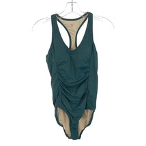 NWOT Womens Size 4 Garnet Hill Green Active Gathered One-Piece Swimsuit - $51.93