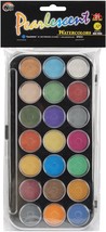 Yasutomo Pearlescent Watercolor Paint Cakes 21 Per Pkg Assorted Colors - $928.97 MXN