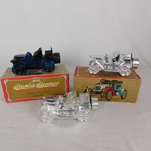 Lot of 3 Avon After Shave Collectible Bottles Stanley Steamer Blue Silver Cars - £7.79 GBP