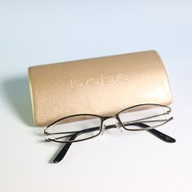 Bebe Raquel Sage 50-18 135 eyeglasses gold frames cut out rim with case N5 - £47.68 GBP