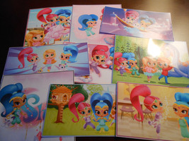 9 Shimmer and Shine Inspired Stickers, Birthday party favors, labels, rewards - $11.99