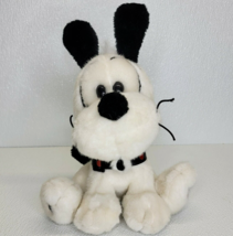 Little Bob Dog Cartoon Character White Black Dog Stuffed Plush Toy - £30.05 GBP