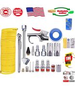Versatile Air Compressor Kit: 25ft Coil Hose, Tire Gauge &amp; More - 20 Pieces - $701.41 MXN