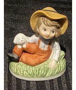 Vintage Bomboniere Imbrogiano Child with Dog figurine - £7.08 GBP