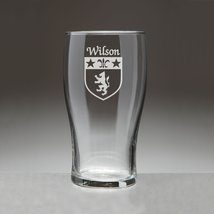 Wilson Irish Coat of Arms Tavern Glasses - Set of 4 (Sand Etched) - £53.81 GBP