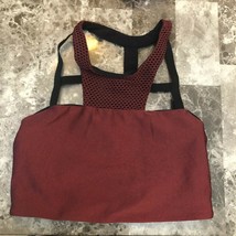 NEW Koral T Back Mesh Front Sports Bra Wire Free Burgundy Women&#39;s SZ Small - £14.01 GBP