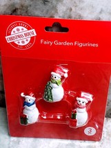 Ship N 24 Hours: New Christmas Fairy Garden Figurines. “Snowman” 3 Pc. 1... - $12.61