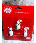 Ship N 24 Hours: New Christmas Fairy Garden Figurines. “Snowman” 3 Pc. 1... - €10,91 EUR