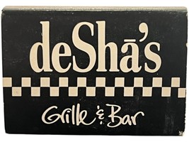 Vintage Matchbox Advertising deShas Grille &amp; Bar Lexington Kentucky Chec... - £4.67 GBP