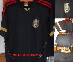 Mexico short sleeve soccer jersey Black Mexico Soccer Jersey  Soccer Jersey S-2 - £22.01 GBP