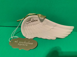 NWT - St. Nicholas Square &quot;Believe&quot; Angel Wing Christmas Ornament - £7.86 GBP