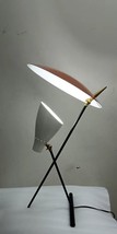 Antique Light  Mid-Century Modern Floor Lamp Table Fixture Italian Black/Orange - $445.50