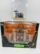 Lemax Spooky Town Cemetery Gate &amp; Dracula Village Boxed 2008 Halloween Decor - £46.58 GBP