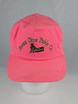 Mount Olive Pickle Co. Baseball Hat Mt. Olive Pink Snapback Fair Cond - £6.20 GBP