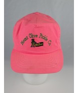 Mount Olive Pickle Co. Baseball Hat Mt. Olive Pink Snapback Fair Cond - £6.29 GBP
