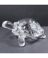 Heavy Crystal Clear Glass Tortoise 7.5&quot; x 5&quot; x 3&quot; Figurine Paperweight - £27.60 GBP