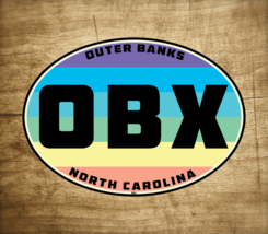 OBX Sticker Outer Banks North Carolina Decal Vinyl  4&quot; X 2.8&quot; Laptop Rainbow - £4.18 GBP