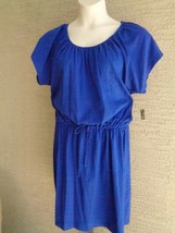 Kim Rogers XL Soft Cotton Short Raglan Sleeve Tiee Waist Tee Shirt Dress Blue - £12.57 GBP