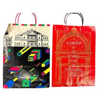 2 VTG Bloomingdales Paper Bags Du Pasquier &amp;  Radl Ecco I'ltalia 1984/18... - $42.77