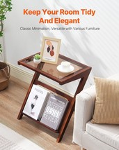 VEVOR Rattan Coffee Table, Z-Shaped Rattan Woven Bamboo End Table with T... - $2,277.57 MXN