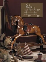 Wood Rocking Horse English Saddle 19th Century RH006 - £2,542.04 GBP