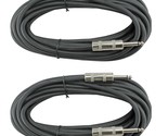 2 Pack Lot 25 Ft Foot Feet 1/4&quot; To 1/4&quot; Inch Mono Speaker Cable Cords Dj... - $60.99
