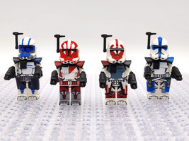 4pcs Star Wars Commander Ganch ARC Troopers Dredd Seven Alpha Minifigures Toy - £10.38 GBP