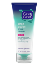 Clean &amp; Clear Deep Action Cream Facial Cleanser Oil-Free 6.5oz - £31.85 GBP