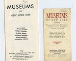 Museums of New York City Brochures 1940 and 1959  - $23.76