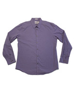 Calvin Klein Dress Shirt Slim Fit Cool Tech Non-Iron Purple Micro Plaid ... - £6.17 GBP