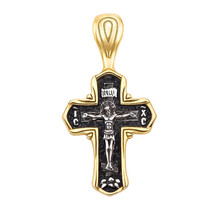 New Pendant Cross Jesus Christ Crucifix Orthodox Jewelry Sterling 925 Silver - £49.40 GBP