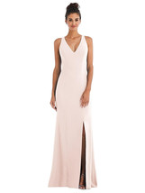Criss-Cross Cutout Back Maxi Dress with Front Slit...TH050...Blush...Size 8 - $75.05