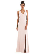 Criss-Cross Cutout Back Maxi Dress with Front Slit...TH050...Blush...Size 8 - £59.03 GBP