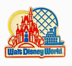 Rubber Fridge Magnet Walt Disney World Magic Kingdom Castle Epcot Center Vintage - $7.99