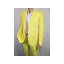 Men Premium 100% Linen Cocktail Suit by INSERCH Breathable and cool SU880 Yellow image 5