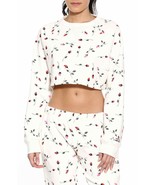 NWT Adam Selman Sport Carbon38 White Rose Cropped Sweatshirt Top XS - $95.73 CAD