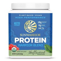 Warrior Blend Organic High Performance Protein Powder-13.2 Oz (375g) Unflavored - £17.47 GBP