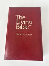 THE LIVING BIBLE PARAPHRASED Red PADDED COVER TYNDALE 1971 Christian - $17.82