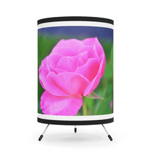 Pink Flower Tripod Lamp with High-Res Printed Shade, US/CA plug - $62.18