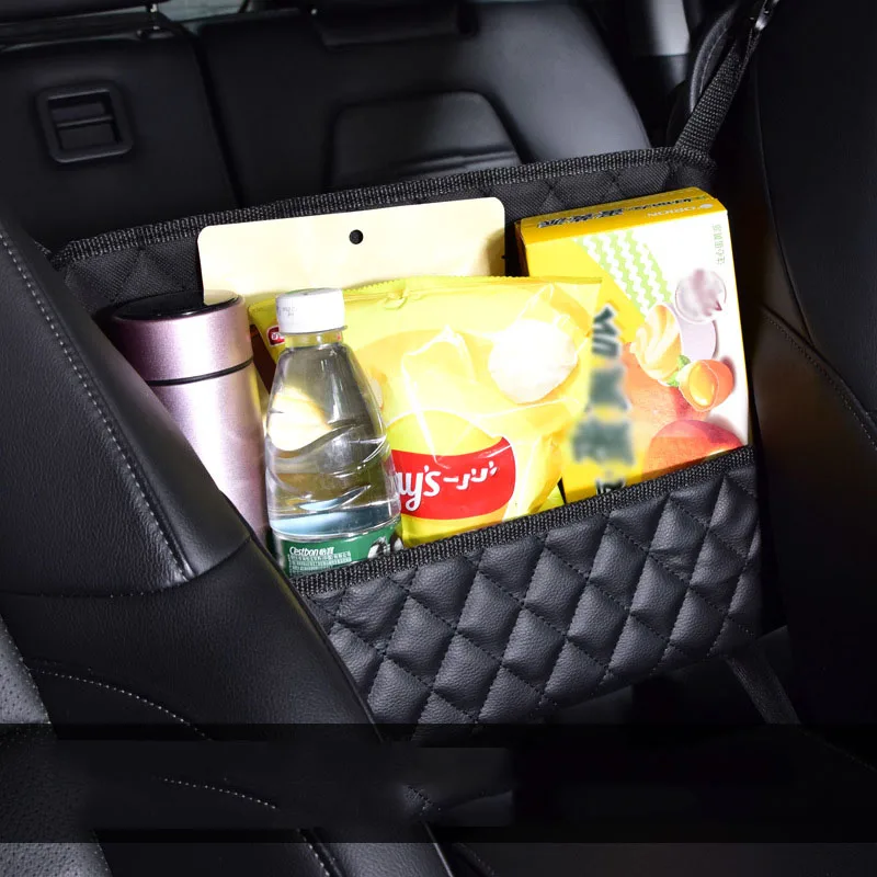 Luxury Leather Car Handbag Holder Seat Back Organizer Mesh Large Capacity Bag - £11.15 GBP+