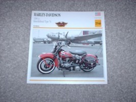Atlas Motorcycle Card 1946 Harley Davidson 1200 CC Knucklehead Type 74 N... - $5.00