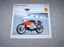 Atlas Motorcycle Card 1952 1970 Harley Davidson KRTT 750  NOS Printed in... - $5.00