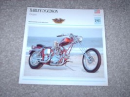 1991 Harley Davidson Chopper Atlas Motorcycle Card NOS Printed in USA - $5.00