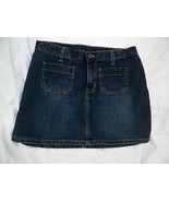 Abercrombie Fitch Mini Skirt Dark Denim Jean Micro Ladies 6 Blue Short Sexy - £6.05 GBP
