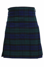 Black Watch Acrylic Wool Tartan Scottish 8 Yard Kilt 16oz Heavy Weight - £76.89 GBP