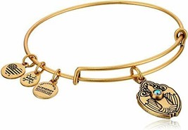 Authentic Alex and Ani Crystal Dove Rafaelian Gold Charm Bangle Bracelet... - £14.73 GBP